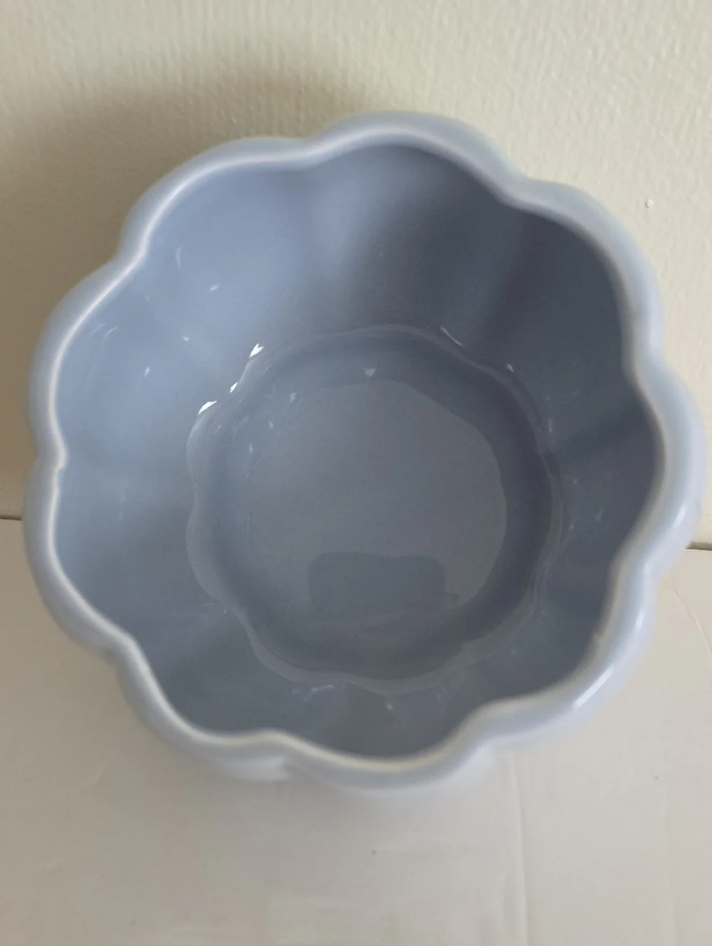 Blue Pumpkin Jar With Gold Stem